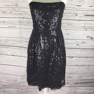 Bcbgmaxzaria black sequin mini dress